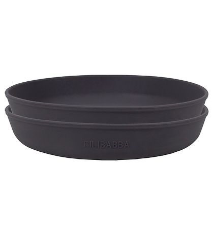 Filibabba Platte - Silikon - 2er-Pack - Stone Grey