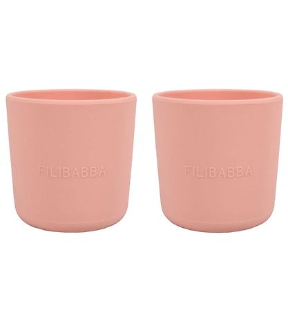 Filibabba Becher - 2er-Pack - Silikone - Peach