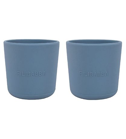 Filibabba Becher - 2er-Pack - Silikon - Powder Blue