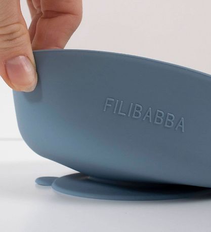 Filibabba Dinner Set - Silicone - 3 Parts - Powder Blue
