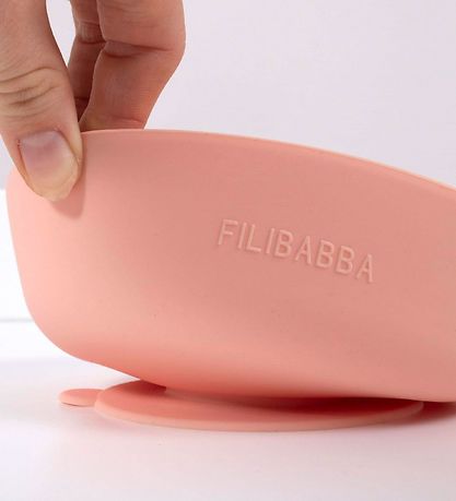 Filibabba Dinner Set - Silicone - 3 Parts - Peach