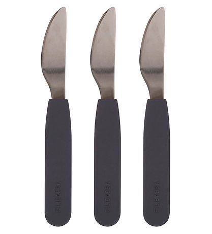 Filibabba Knives - 3-Pack - Silicone - Stone Grey
