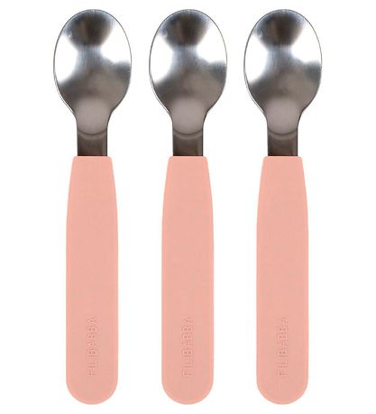 Filibabba Spoons - 3-Pack - Silicone - Peach