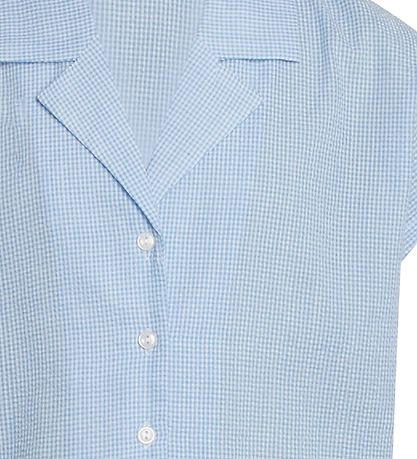 Grunt Bluse - Suisu Check - Hellblau m. Karos