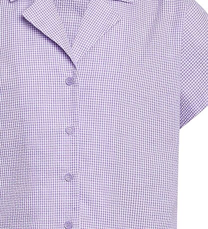 Grunt Bluse - Suisu Check - Helles Lila m. Karos