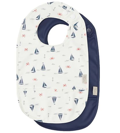 Cam Cam Bib - 2- Pack - Sailboats/Navy