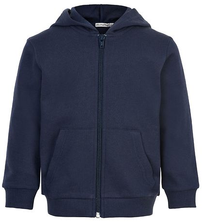 Minymo Zip Hoodies - 2-pack - Grey Melange/Navy