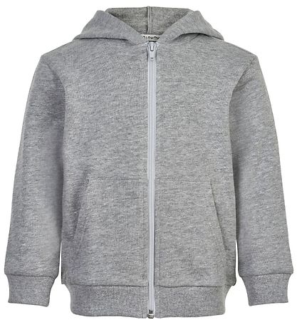 Minymo Zip Hoodies - 2-pack - Grey Melange/Navy