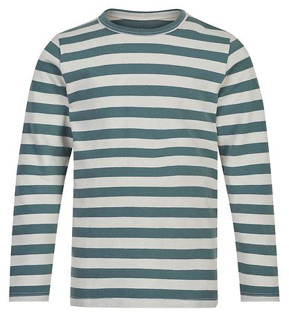 Minymo Bluse - 2er-Pack - Weiß/Grün Gestreift/Toffee