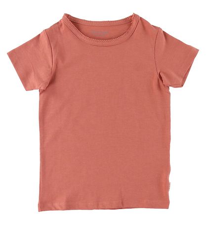 Minymo T-Shirt - 2er-Pack - Canyon Rose/Weiß m. Blumen