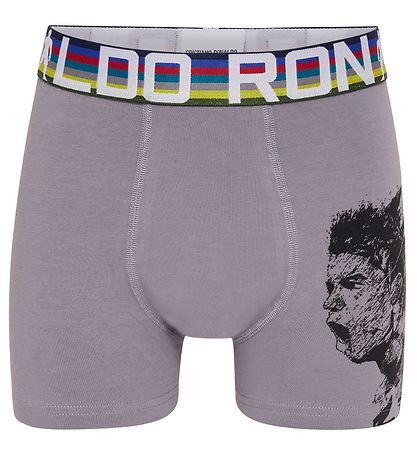 Ronaldo Boxers - 2-pack - Grey/Black w. Pattern