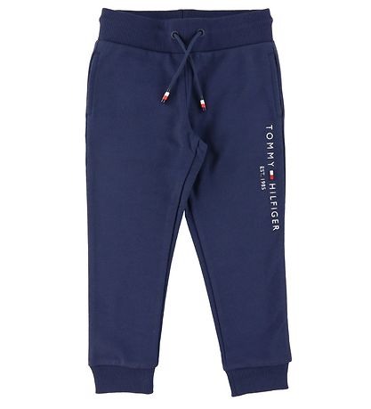 Tommy Hilfiger Joggingbuxur - Essential - Organic - Twilight Dök