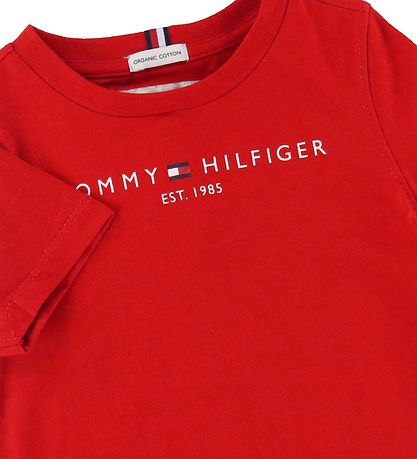 Tommy Hilfiger T-shirt - Essential - Organic - Deep Crimson