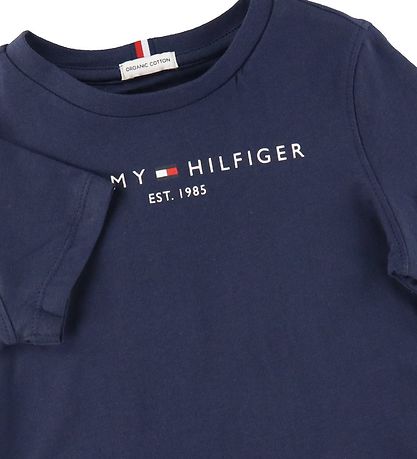 Tommy Hilfiger Stuttermabolur - Essential - Organic - Twilight D