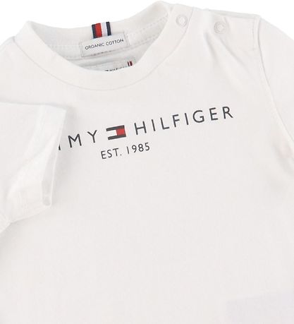 Tommy Hilfiger Stuttermabolur - Essential - Organic - Hvítur