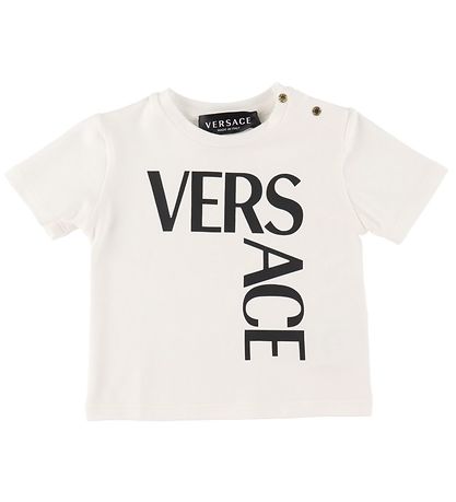 Versace T-shirt - Logo Print - White/Black
