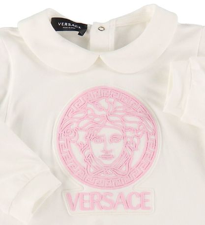 Versace Jumpsuit - Medusa - White/Baby Pink