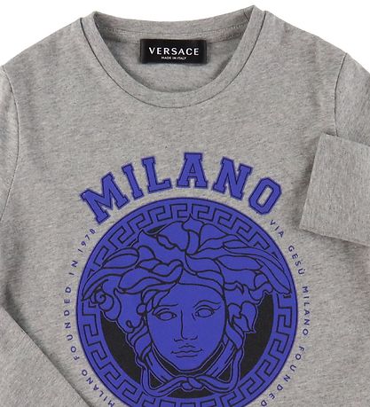Versace Pullover - Medusa - Graumeliert/Blau