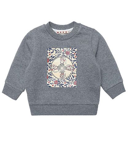 Marni Sweatshirt - Graumeliert meliert m. Print