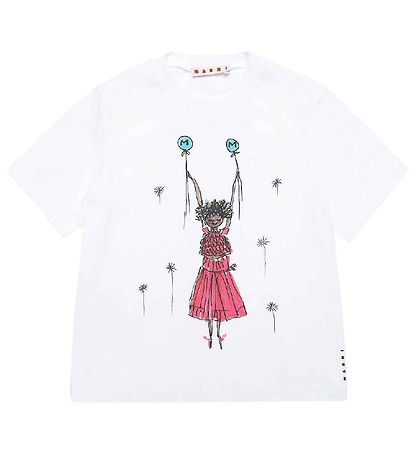 Marni T-Shirt - Weiß m. Print