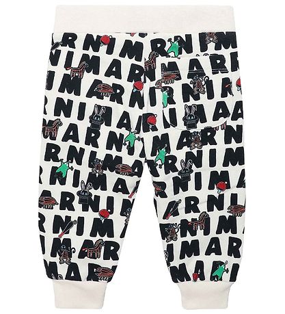 Marni Sweatpants - Off-White w. AOP Logo