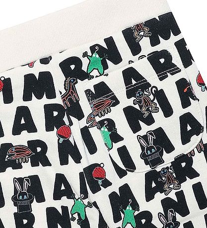 Marni Sweatpants - Off-White w. AOP Logo