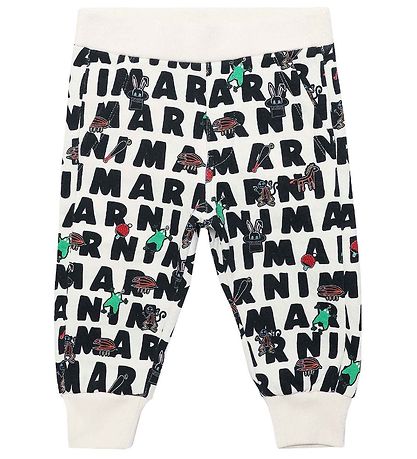 Marni Sweatpants - Off-White w. AOP Logo