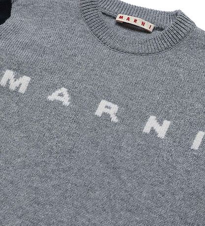 Marni Blouse - Wool - Grey Melange/Navy