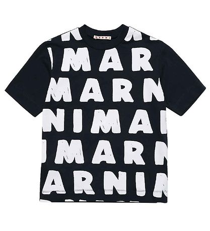 Marni T-shirt - Black w. AOP Logo