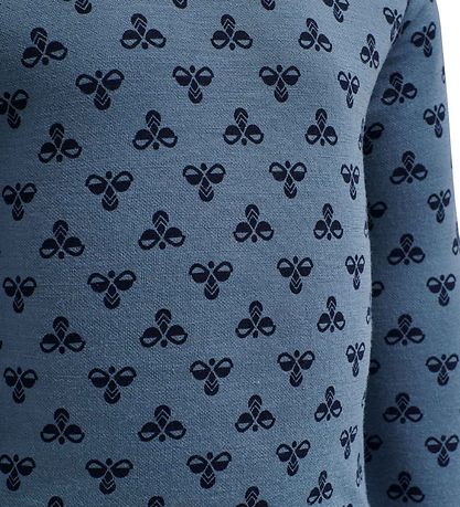 Hummel Bodysuit l/s - hmlBambo - Wool - Blue w. Logo