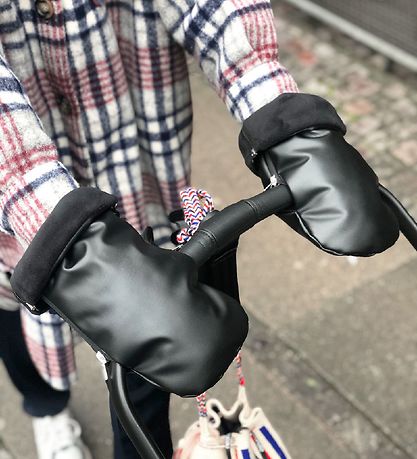 KongWalther Pram Gloves Gloves - sterbro - Faux Fur Black Night