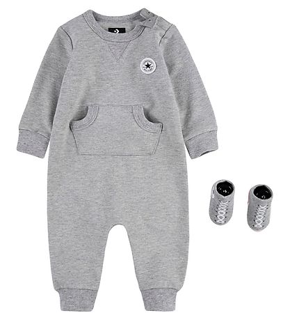 Converse Set - Strampler/Socken - Graumeliert