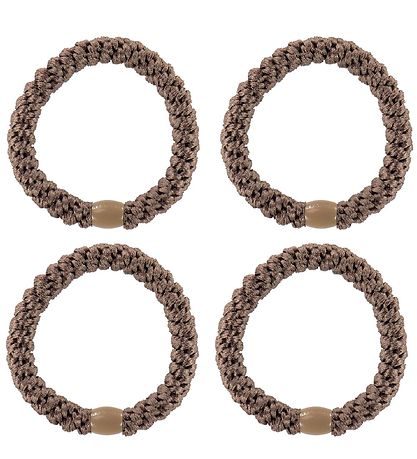 Kknekki Elastic Hair Bands - 4-Pack - Brown