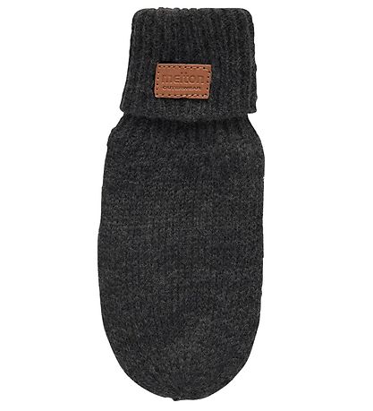 Melton Mittens - Wool/Cotton - 2-layer - Black