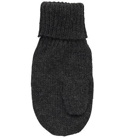 Melton Mittens - Wool/Cotton - 2-layer - Black