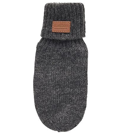 Melton Mittens - Wool/Cotton - 2-layer - Grey Melange