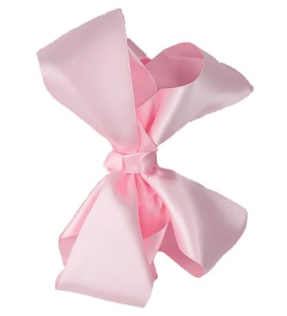 By Str Ruban de Baptme av. Noeud Papillon - Satin - Rose Clair