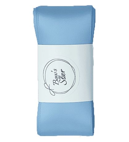 By Stær Baptism Ribbon w. Bow - Satin - Double Bow - Light blue