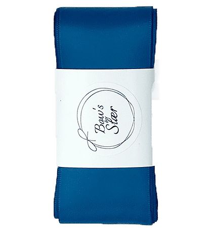 By Stær Doopband m. Vlinderdas - Satin - Double Bow - Navy