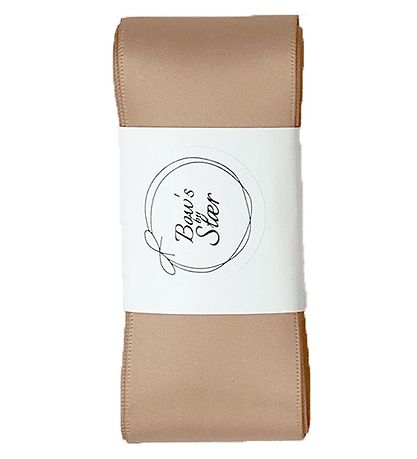 Ruban de Baptême av. Noeud Papillon By Stær - Satin - Beige