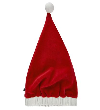 Chapeau de Noël Minymo - Velours - Pixie - Rouge piment av. Pomp