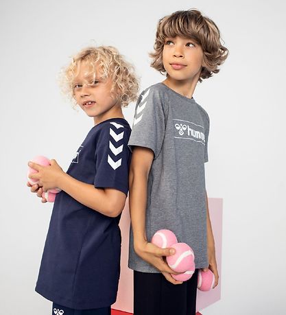 Hummel T-Shirt - hmlBOX - Graumeliert meliert