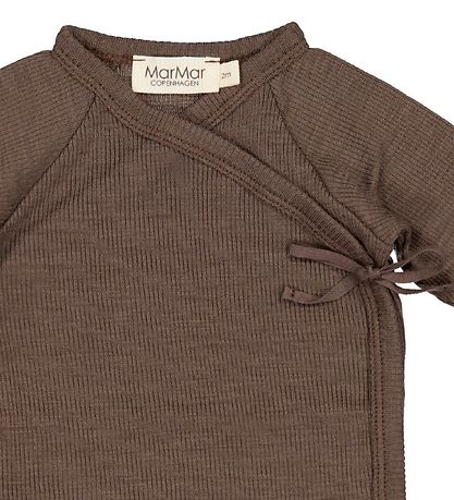 MarMar Wrap Bodysuit l/s - Wool - Belita - Terre