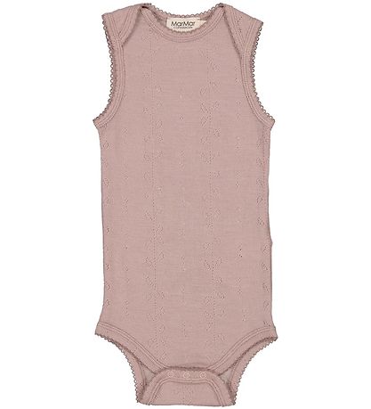 MarMar Body ohne rmel - Wolle - Pointelle - Bini - Burnt Rose