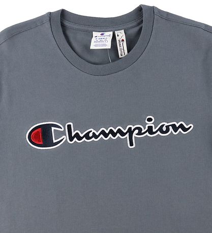 Champion Fashion Stuttermabolur - Grátt M. Lógó