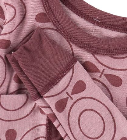 Katvig Blouse - Wool - Vintage Pink w. Apples