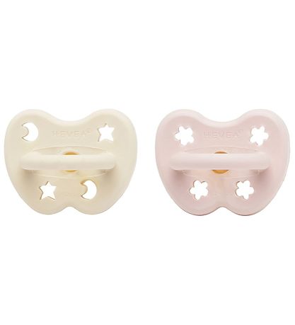 Hevea Schnuller - 0-3 Mt. - 2er-Pack - Naturgummi - Powder Pink/