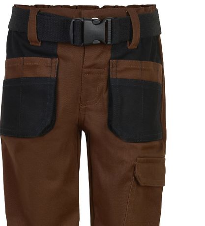 Minymo Cargo Work Trousers Pants - Potting Soil