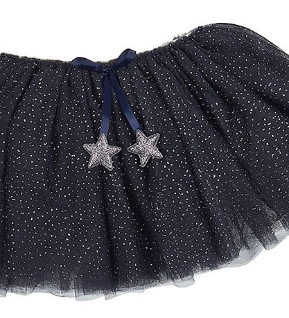 Mimi & Lula Tulle skirt - Navy w. Stars And Silver Dots