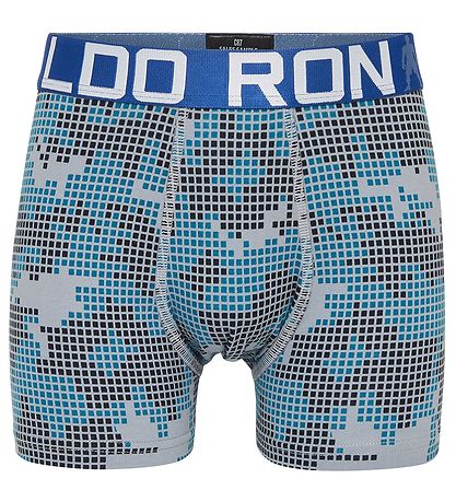 Ronaldo Boxers - 5-Pack - Navy/Grey Melange/Petrol w. Pattern